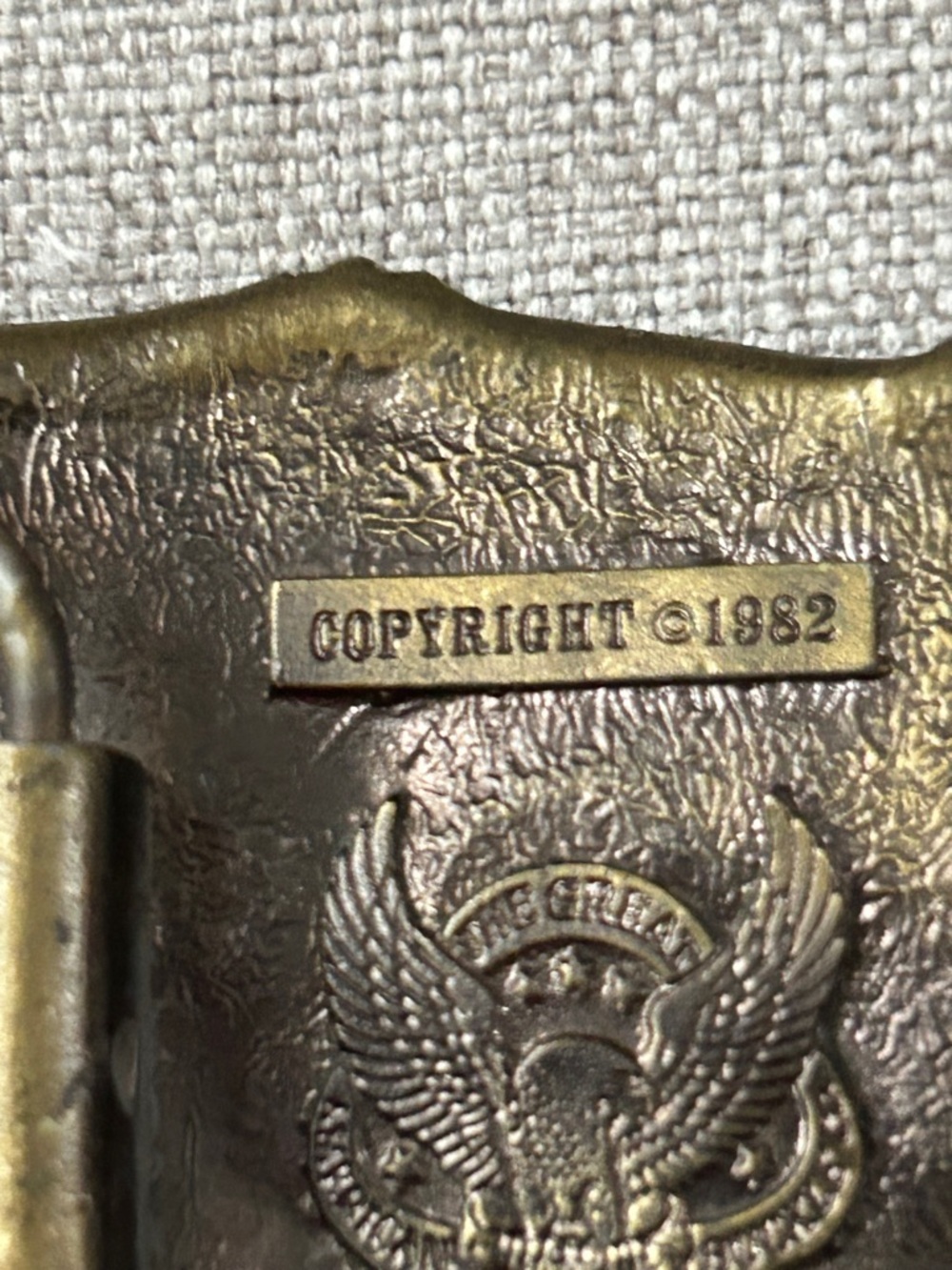 Bluegrass VTG 1982 USA BUCKLE CO banjo  Music Brass Tone Belt Buckle - Picture 5 of 5